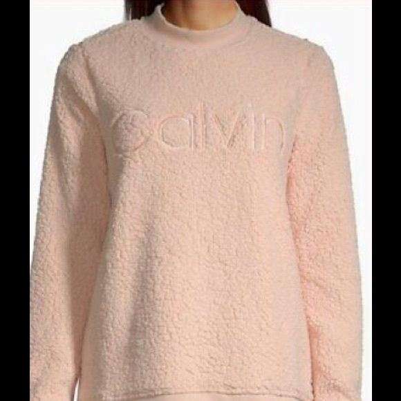 calvin klein sherpa pullover